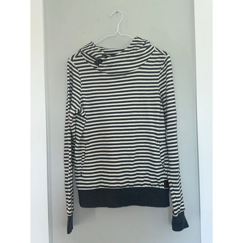 BKE French Terry Buttoned Collar Hoodie Size Small - Picture 2 of 6